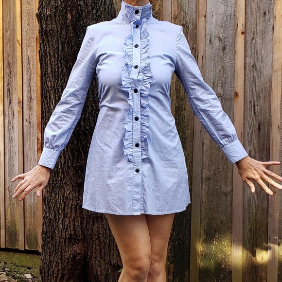 Anthropologie Blue Bird Shirting shirt dress - Picture 2 of 5